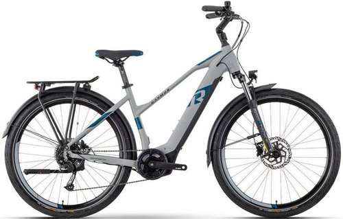 R Raymon E-Bike TourRay E 5.0 Damen, 9 Gang Tektro RD-M350 Schaltwerk, Mittelmotor, 500 Wh Akku