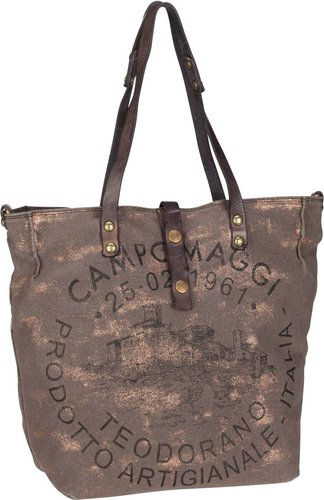 Campomaggi Crocus C25970  in Bronzo/Grigio/Stampa Nera (14.8 Liter), Shopper