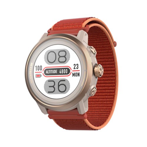 Coros Apex 2 GPS-Nylon-Rotkorallenuhr
