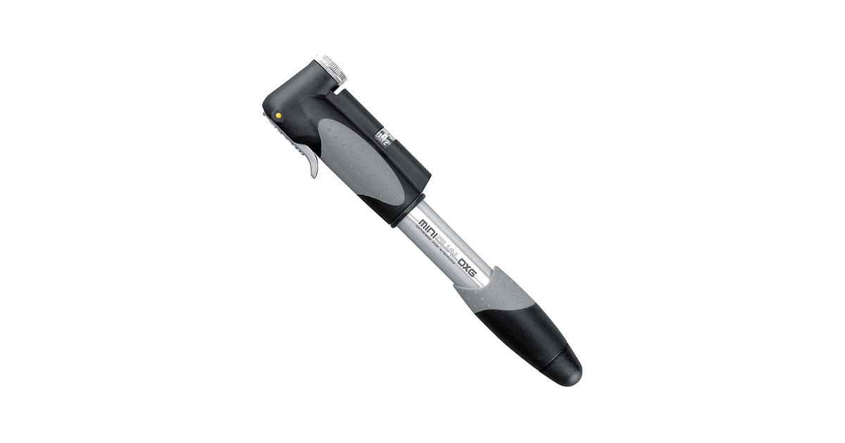TOPEAK Dual DX Minipumpe mit Druckanzeige Schwarz Silber 23 1 