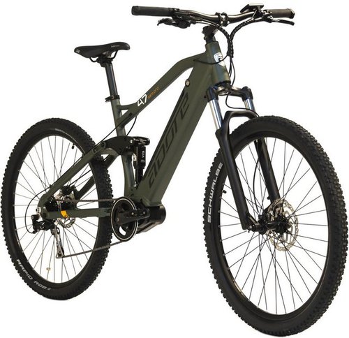 Adore E-Bike Santoro, 9 Gang Shimano ALIVIO Shadow Design Schaltwerk, Kettenschaltung, Mittelmotor, 630 Wh Akku