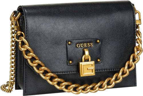 Guess Umhängetasche Centre Stage Crossbody Flap Black (1.5 Liter)