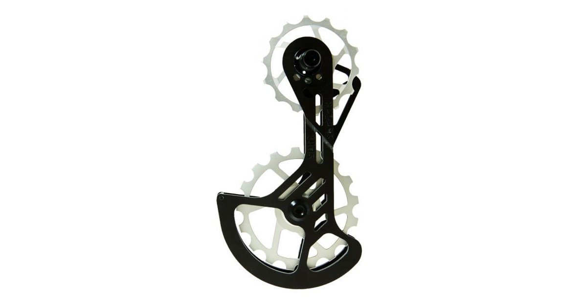 Cage Dérailleur J&L Carbone/ceramique Shimano 12V R9200 R8100 R7100 - Noir