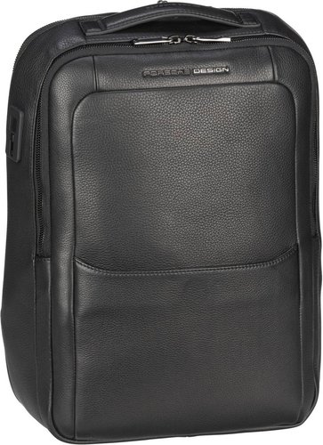 Porsche Design Roadster Leather Backpack S1  in Schwarz (13.5 Liter), Rucksack / Backpack