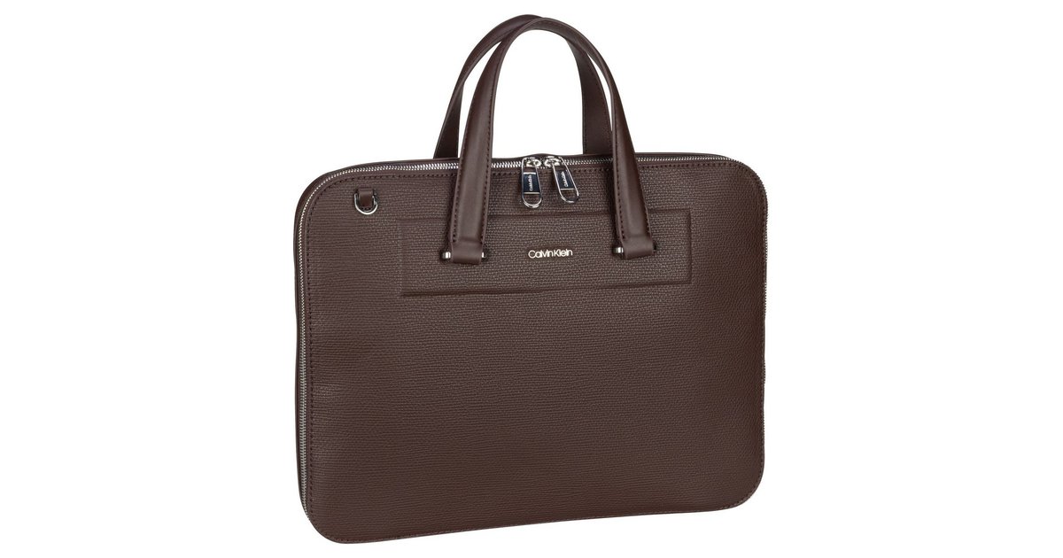 Calvin Klein Aktentasche Minimalism Slim Laptop Bag FA22 Chester Brown