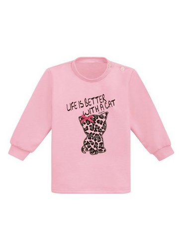 Trigema Sweatshirt Sweatshirt mit süßem Katzen-Print