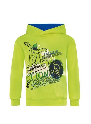 Trigema Sweatshirt Hoodie mit coolem Snowboard-Print