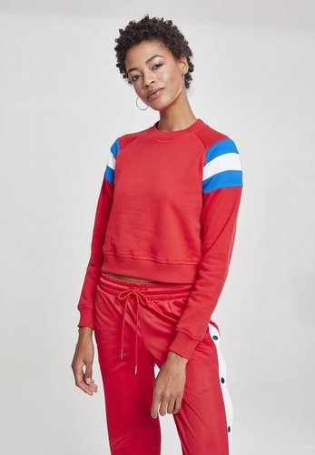 Urban Classics Sweater Damen Ladies Sleeve Stripe Crew (1-tlg)
