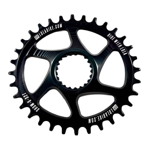 Lola Shimano Direct Mount Oval Chainring Schwarz 30t