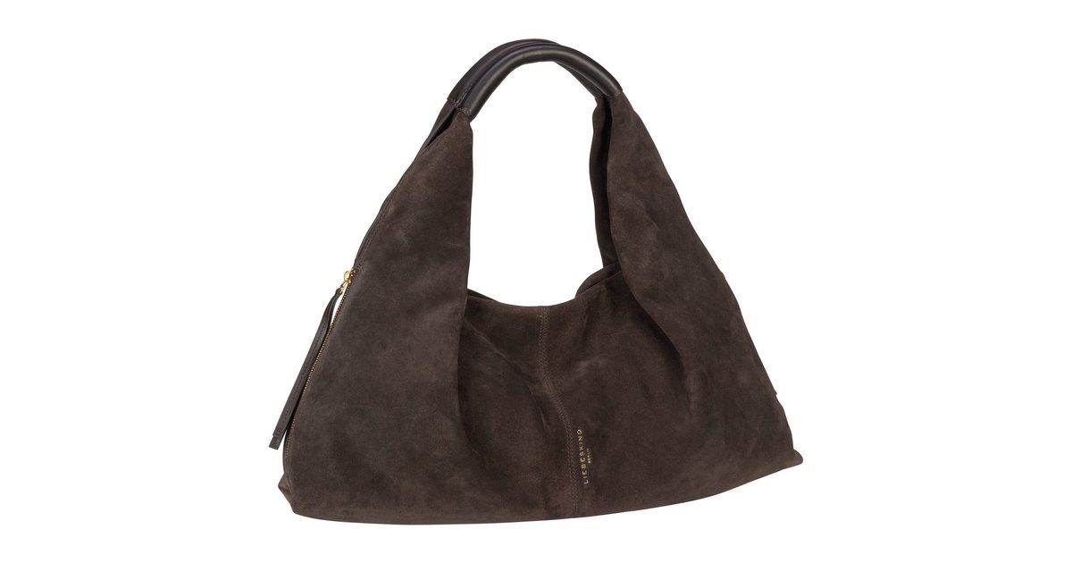 Liebeskind Berlin Tote L Rive Suede - Borsa In Pelle Scamosciata - Colore Verde Foresta - Donna