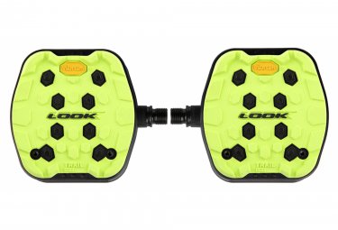 Look schauen sie trail grip flat pedals lime