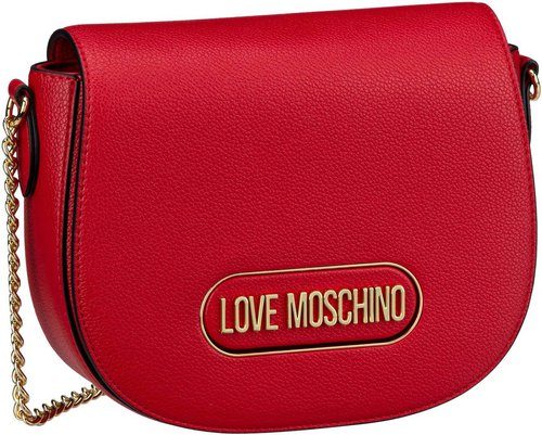 Love Moschino Rounded Plaque 4406  in Rot (2.1 Liter), Saddle Bag
