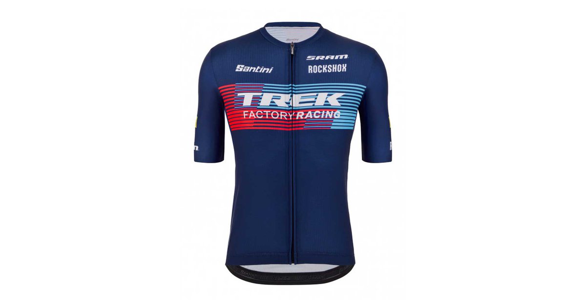 Santini Trek Factory Racing 2023 Short Sleeve Jersey Blau Xs Mann 2003