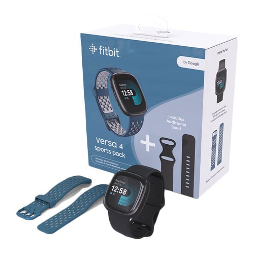 Fitbit Pack Versa 4 Sport Smartwatch Silber