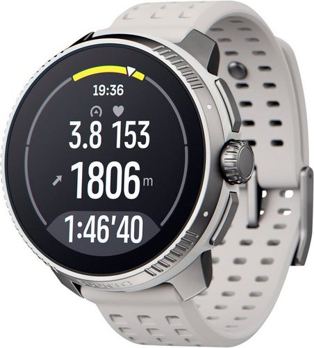 Suunto Race Edelstahl Smartwatch (3,63 cm/1,43 Zoll, Wear OS by Google)