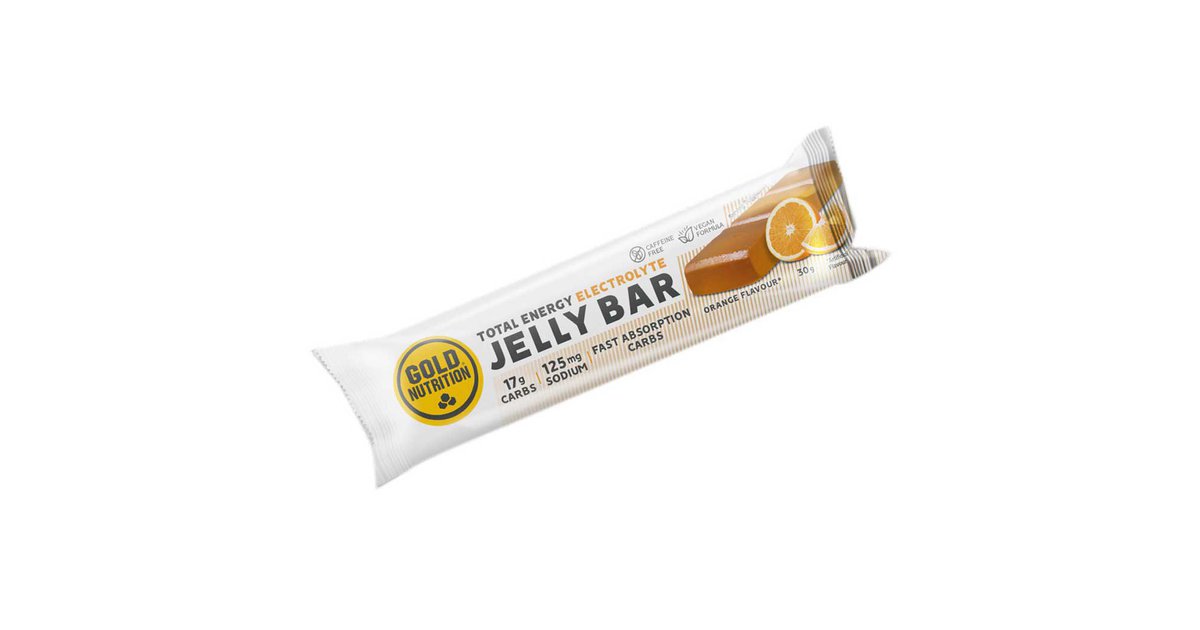 Gold Nutrition Energy Jelly Bar 30g Orange Durchsichtig