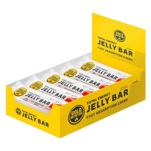 Gold Nutrition Energy Jelly Bars Box 30g 15 Units Strawberry Golden