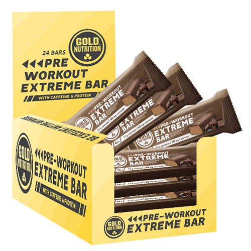 Gold Nutrition Extreme Energy Bars Box 46g 15 Units Chocolate Golden