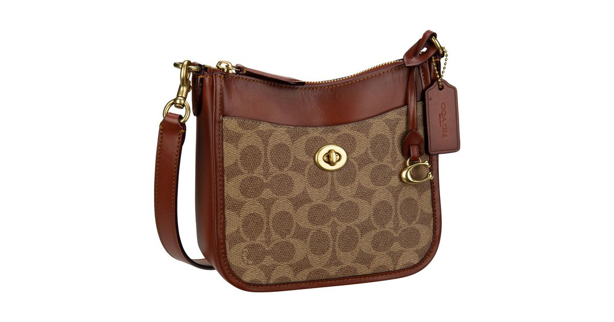 Coach Umhängetasche Chaise Crossbody 19 Coated Canvas Signature Tan