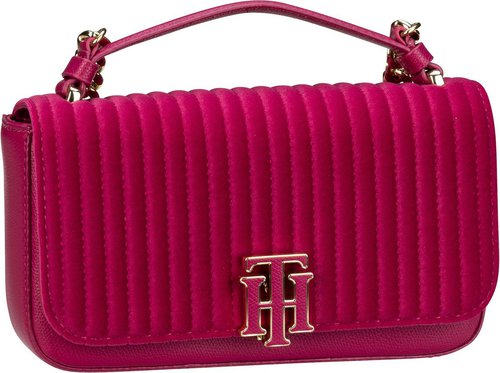 Tommy Hilfiger Handtasche TH Outline Crossover Velvet FA22 Italien Wine (1.8 Liter)