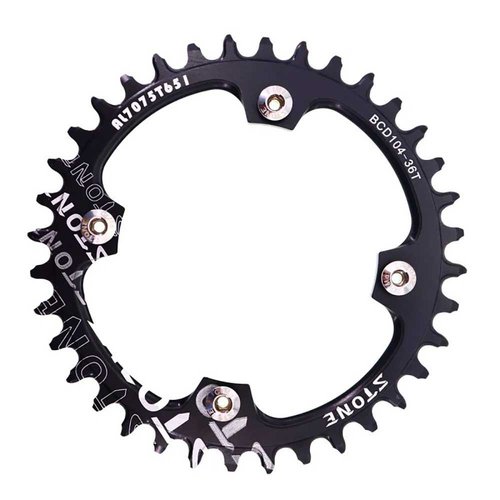 Stone 104 Bcd Oval Chainring Silber 34t