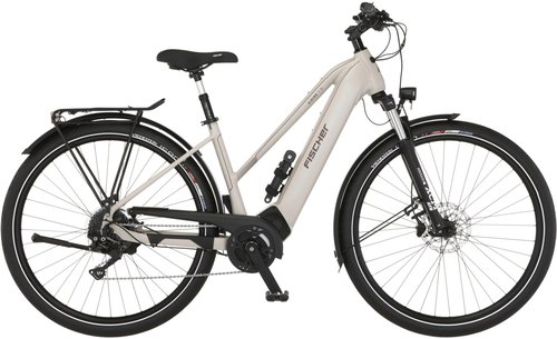 Fischer Fahrrad E-Bike "VIATOR 7.0i Damen", 10 Gang, Shimano, Deore, Mittelmotor 250 W, (mit Faltschloss), Pedelec, Elektrofahrrad für Damen u. Herren