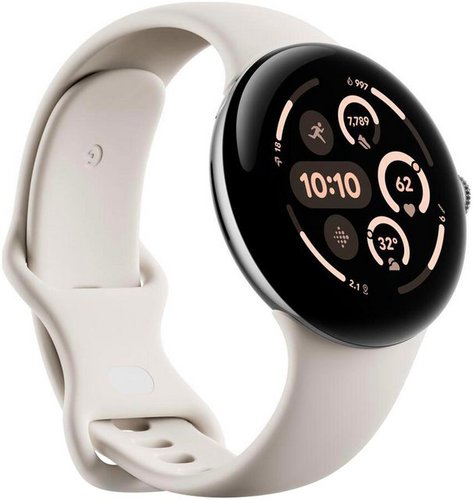 Google Pixel Watch 3 45mm WIFI Smartwatch (4,5 cm/1.77 Zoll, Watch OS 5)