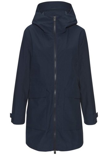 Elbsand Regenjacke mit großem Logoprint auf dem Rücken