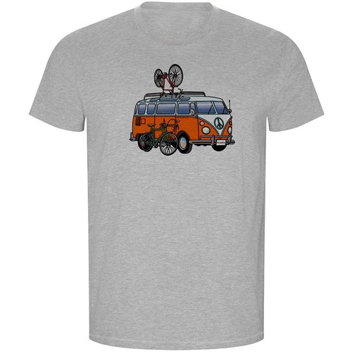 Kruskis Hippie Van Bike Eco Short Sleeve T-shirt Grau S Mann