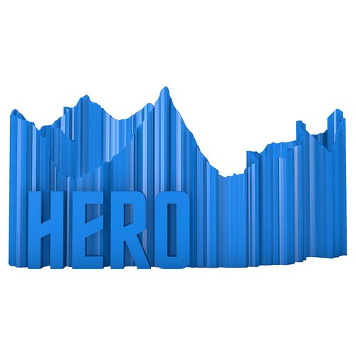 Heroad Hero Mountain Port Figure Blau