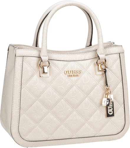 Guess Handtasche Caddie Girlfriend Satchel Stone (7.9 Liter)