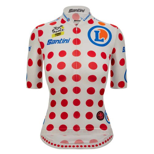 Santini Tour De France Femme Avec Zwift Gpm Leader Kurzarm-radtrikot