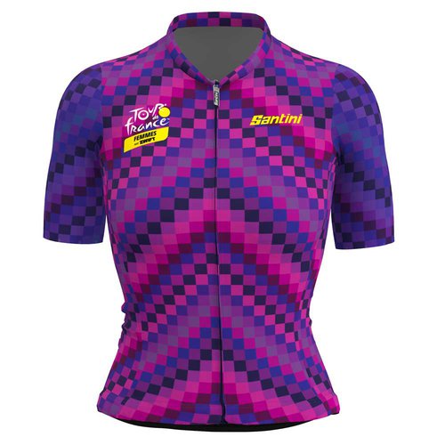 Santini Tour De France Femme Avec Zwift Official Tourmalet 2023 Short Sleeve Jersey Lila XS Frau