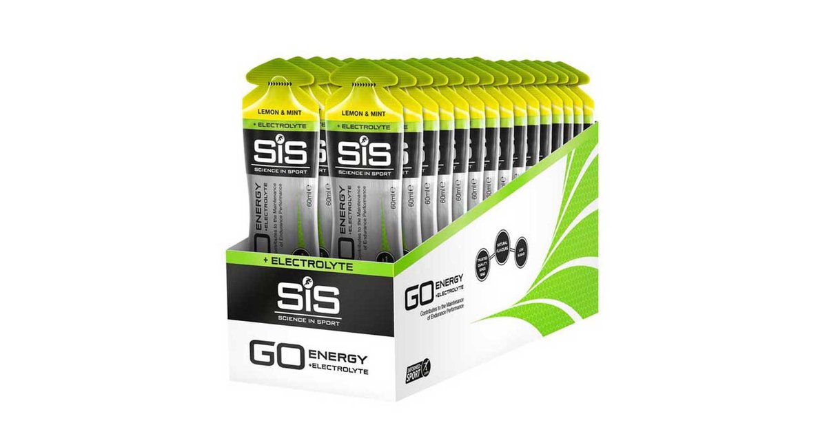 Sis Go Energy Electrolyte Lemon Mint 60ml Energy Gels Box Gelb
