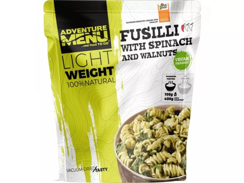 Adventure Menu Fusilli with Spinach and Walnuts
