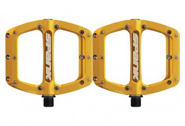 Spank spoon reboot flat pedals gold