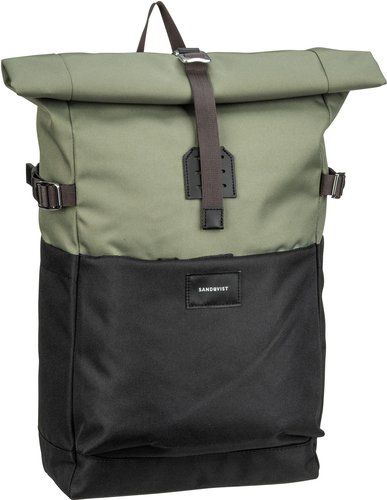 Sandqvist Ilon Rolltop Backpack  in Multi Clover Green (11.5 Liter), Rucksack / Backpack