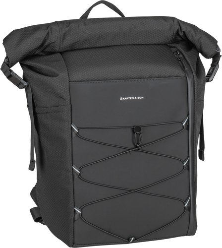 Kapten & Son Yoho  in Schwarz (24 Liter), Rolltop Rucksack