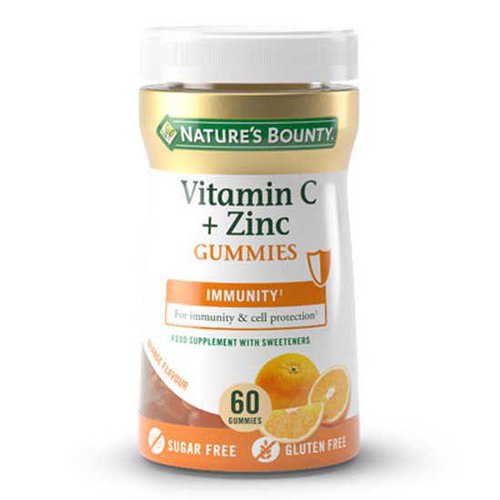 Natures Bounty Vitamin C  Zinc 60 Gummies Weiß,Orange