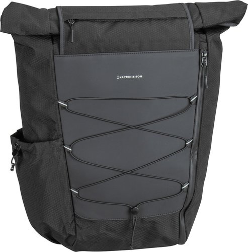 Kapten & Son Banff  in Schwarz (28 Liter), Rolltop Rucksack