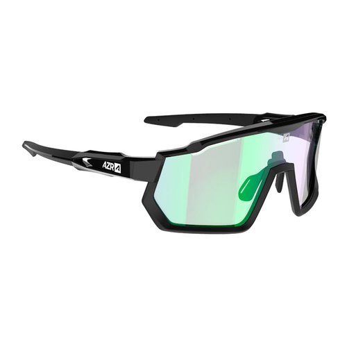 Azr Kromic Pro Race Rx Photochromic Sunglasses Schwarz Photochromic Irise Green MirrorCAT1-3