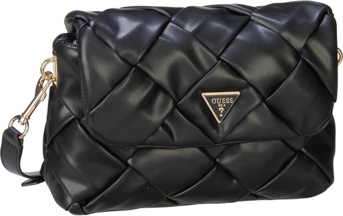 Guess Zaina Flap Shoulder Bag in Schwarz Liter), Schultertasche