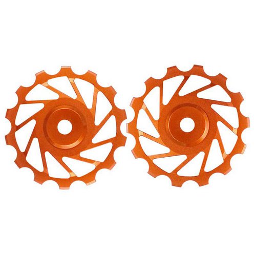 Novaride Ceramic Mtb Pulley Wheels 2 Units Orange 14t