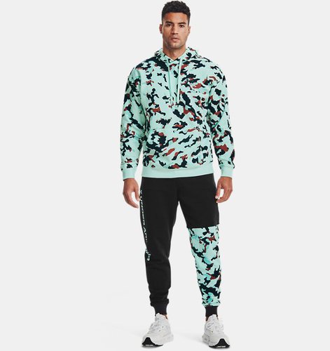 Under Armour Herren UA Rival Hoodie Camo Fleece Blau LG