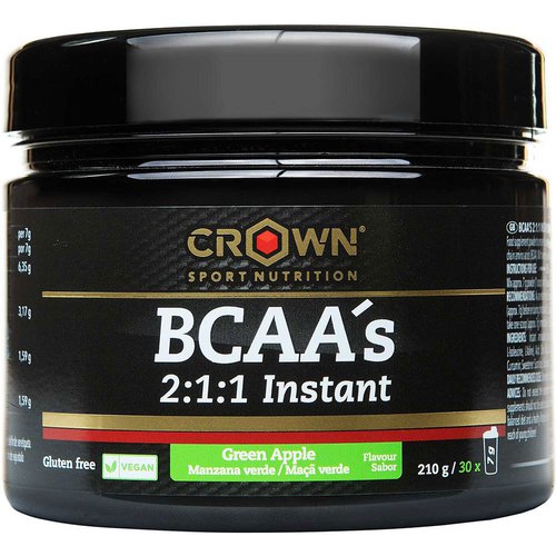 Crown Sport Nutrition Bcaas Instant Green Apple Powder 210g Durchsichtig