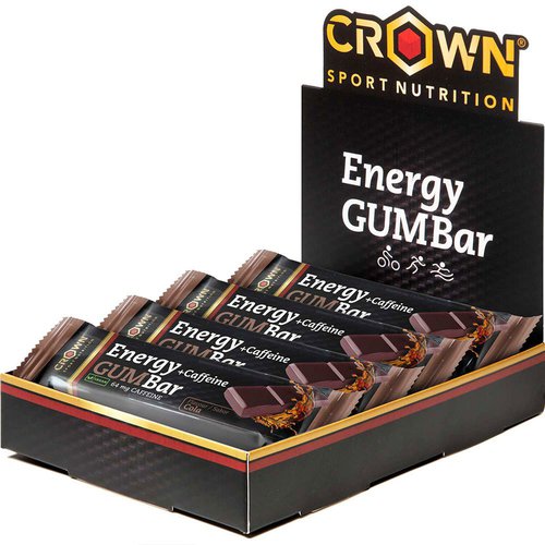 Crown Sport Nutrition Cola Energy Bars Box 30g 12 Units Golden