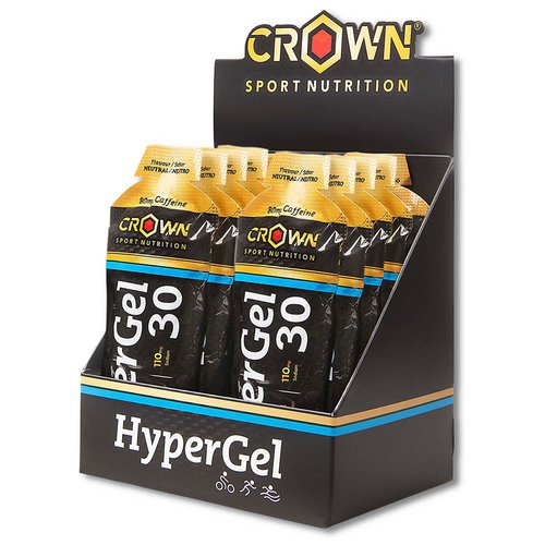 Crown Sport Nutrition Hyper 30 Hydro Neutral Energy Gels Box 75g 10 Units Durchsichtig