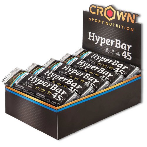Crown Sport Nutrition Hyper 45 Neutral Energy Bars Box 60g 10 Units Silber