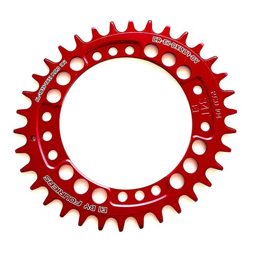 Fouriers E1 104 Bcd Oval Chainring Golden 34t