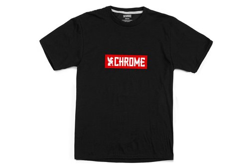 Chrome Industries Horizontal Logo Red T-Shirt - schwarz